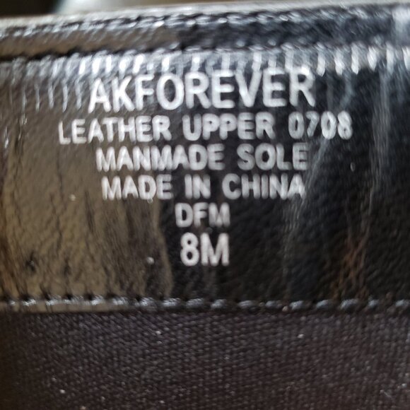 AK Forever Anne Klein I Flex Black Genuine Leather Zip Ankle Boots - Size 8 M - Picture 11 of 12